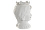 DKD Home Decor Macetero Mediterraneo Sicilia 2024 Blanco Beige Porcelana 10 x 14.5 x 10 cm (4 Unidades)