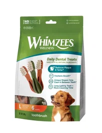 Whimzees Cepillo Dental para Perros L 6 Unidades - Snack Dental