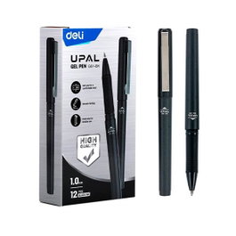 Deli Roller Upal Bolígrafo de tinta gel, punta 1mm, negro