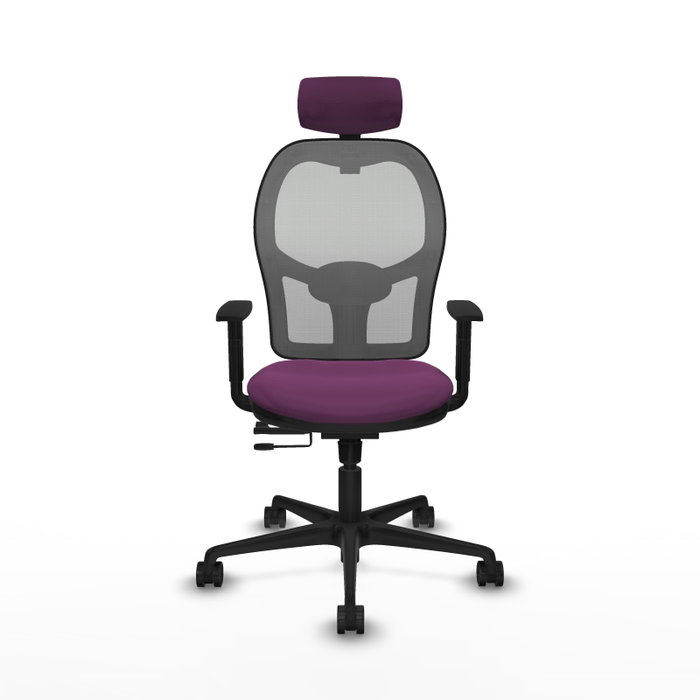 PIQUERAS Y CRESPO Silla de oficina Jorquera con mecanismo Sincro/Traslack, Morado y Gris