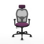 PIQUERAS Y CRESPO Silla de oficina Jorquera con mecanismo Sincro/Traslack, Morado y Gris