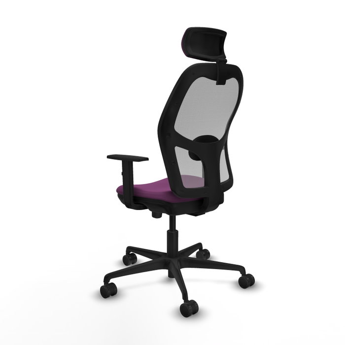 PIQUERAS Y CRESPO Silla de oficina Jorquera con mecanismo Sincro/Traslack, Morado y Gris