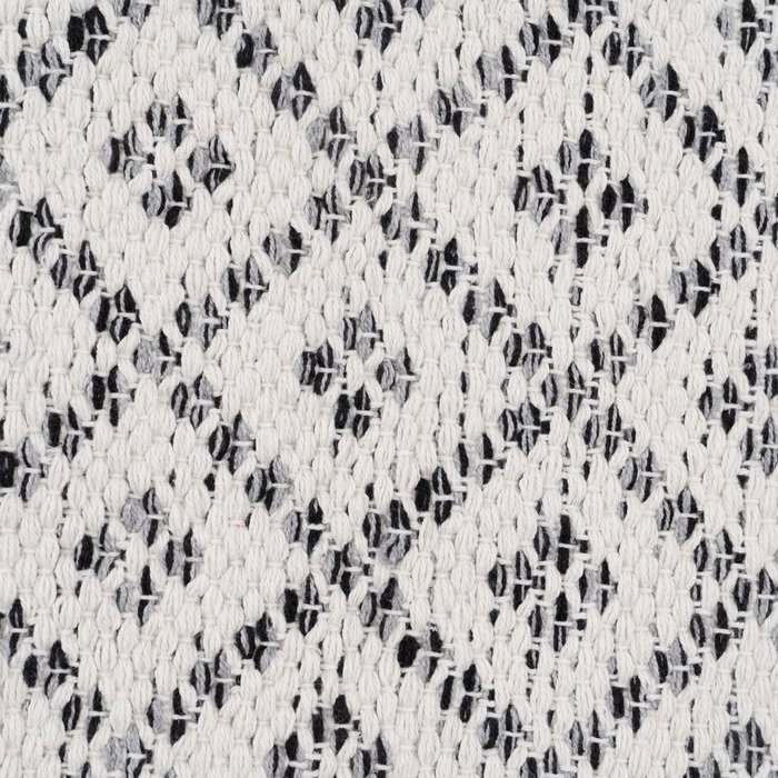 Alfombra Gris-Blanco Poliester-Algodón 120 X 180 cm