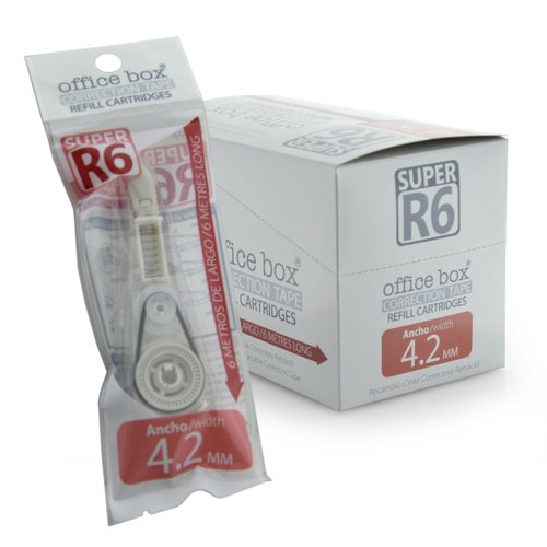 OFFICE BOX Recambio Cinta Correctora Super R6 4,2mm x 6m Rojo