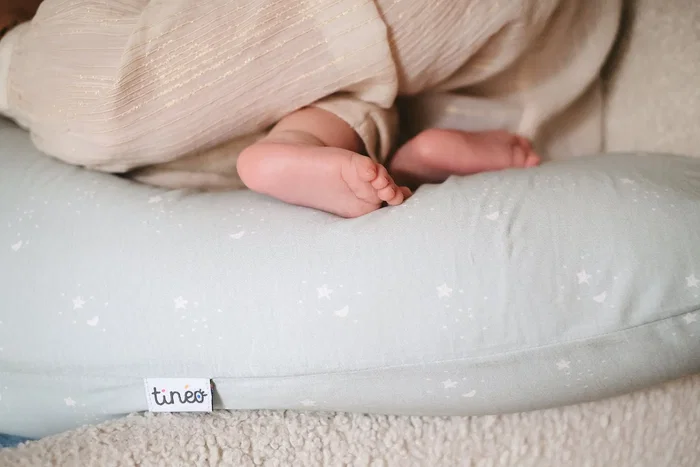 Tineo TIN3275052061614 Almohada de Maternidad de Algodón Verde Agua Estrellas