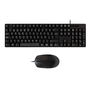 UNYKA Kit Teclado y Ratón USB, Teclado de Membrana 105 Teclas Español QWERTY con Numpad y Ratón Óptico 1200 DPI Ambidiestro, Negro UK50545