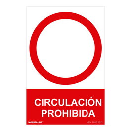 Normaluz Señal Circulación Prohibida PVC 0.7mm 30x40cm