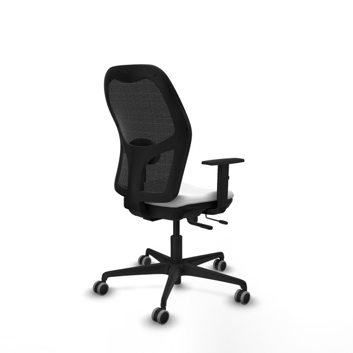 PIQUERAS Y CRESPO Silla de oficina Jorquera con mecanismo Sincro/Traslack, Blanco/Negro PIQUERAS Y CRESPO Silla de oficina Jorquera con mecanismo Sincro/Traslack, Blanco/Negro