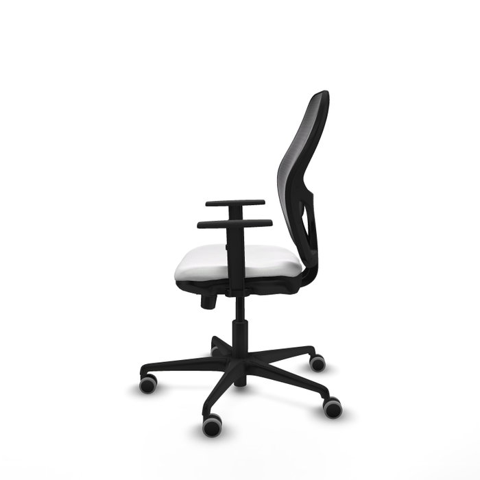 PIQUERAS Y CRESPO Silla de oficina Jorquera con mecanismo Sincro/Traslack, Blanco/Negro PIQUERAS Y CRESPO Silla de oficina Jorquera con mecanismo Sincro/Traslack, Blanco/Negro