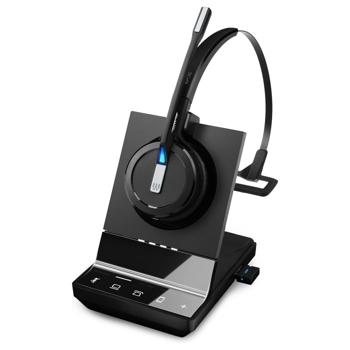 EPOS IMPACT SDW 5016 Auricular DECT Inalámbrico Monoaural para Oficina con Cancelación de Ruido, Negro - Compatible EU/UK/AUS