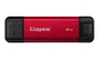 Kingston XS2000 Dual Portable SSD 2TB - USB-C y USB-A 3.2 Gen 2, 1050MB/s, Metal - Negro/Rojo