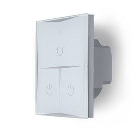 Interruptor Inteligente Táctil Cristal 3 Vía 1800W Compatible Google Home/Alexa