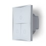 Interruptor Inteligente Táctil Cristal 3 Vía 1800W Compatible Google Home/Alexa