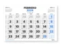 Liderpapel Calendario Pared Clásico 2026 Lomo Engomado 44x32 cm Papel 128 gr
