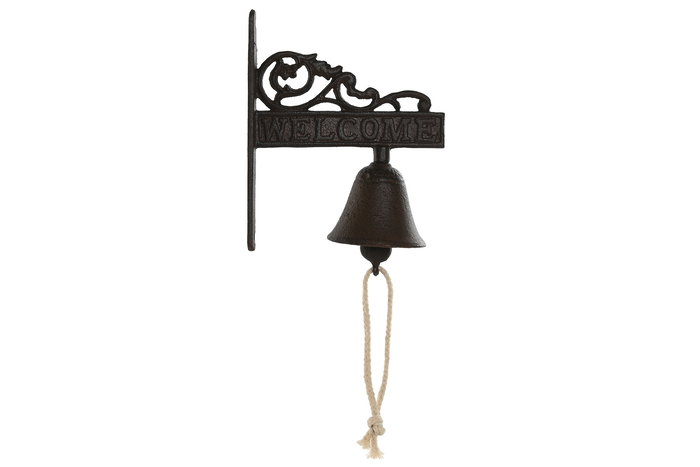 DKD Home Decor Campana Negro Marron Hierro Colado Cuerda 7.5 x 18.5 x 14.5 cm DKD Home Decor Campana Negro Marron Hierro Colado Cuerda 7.5 x 18.5 x 14.5 cm