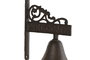 DKD Home Decor Campana Negro Marron Hierro Colado Cuerda 7.5 x 18.5 x 14.5 cm