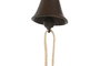 DKD Home Decor Campana Negro Marron Hierro Colado Cuerda 7.5 x 18.5 x 14.5 cm