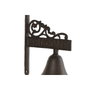 DKD Home Decor Campana de Hierro Colado con Cuerda Negro y Marrón 14,5x7,5x18,5 cm