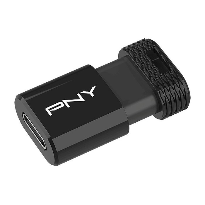 PNY Technologies Elite-X Fit 128 GB USB Tipo C 3.2 Gen 1 Pendrive Negro, Velocidad Lectura 200 MB/s, Incluye Llavero