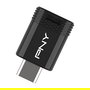 PNY Technologies Elite-X Fit 128 GB USB Tipo C 3.2 Gen 1 Pendrive Negro, Velocidad Lectura 200 MB/s, Incluye Llavero