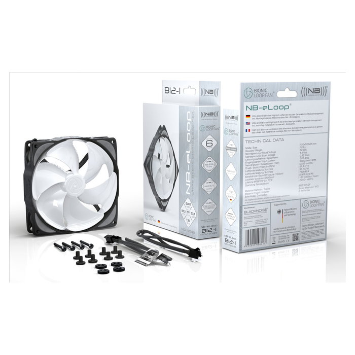 Noiseblocker NB-eLoop Fan B12-PS Black Edition - 120mm PWM Black Edition Noiseblocker NB-eLoop Fan B12-PS Black Edition - 120mm PWM Black Edition