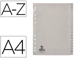 Q-connect Separador Alfabético Plástico A-Z DIN A4 Multitaladro