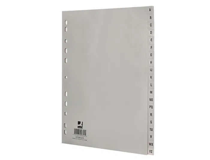 Q-connect Separador Alfabético Plástico A-Z DIN A4 Multitaladro Q-connect Separador Alfabético Plástico A-Z DIN A4 Multitaladro