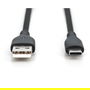 Digitus Cable USB-C a USB-A de Silicona, 2m, Negro, USB 2.0, Carga 60W