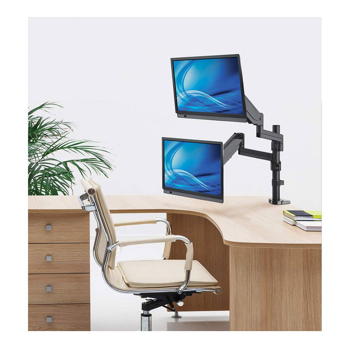 MANHATTAN Tischhalterung Gasdruckfeder Kugelgelenk für zwei Monitore bis 81,28cm (48,18-81,28cm) 17-32 Zoll max. 8kg pro Arm MANHATTAN Tischhalterung Gasdruckfeder Kugelgelenk für zwei Monitore bis 81,28cm (48,18-81,28cm) 17-32 Zoll max. 8kg pro Arm