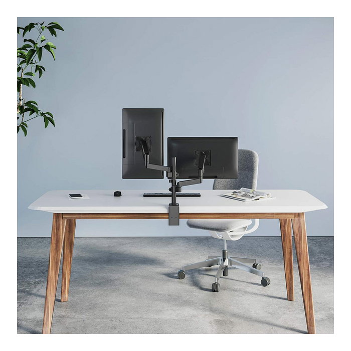 MANHATTAN Tischhalterung Gasdruckfeder Kugelgelenk für zwei Monitore bis 81,28cm (48,18-81,28cm) 17-32 Zoll max. 8kg pro Arm MANHATTAN Tischhalterung Gasdruckfeder Kugelgelenk für zwei Monitore bis 81,28cm (48,18-81,28cm) 17-32 Zoll max. 8kg pro Arm