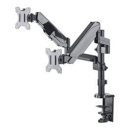 MANHATTAN Tischhalterung Gasdruckfeder Kugelgelenk für zwei Monitore bis 81,28cm (48,18-81,28cm) 17-32 Zoll max. 8kg pro Arm