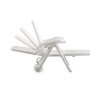 Shaf Tumbona Plegable Antibes Blanco Resina 189x79x94 cm con Ruedas y Respaldo Ajustable