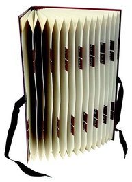 Mariola Carpeta Fuelle Acordeón Folio A-Z-1-31 Cartón Forrado Geltex Cierre Cinta Negro