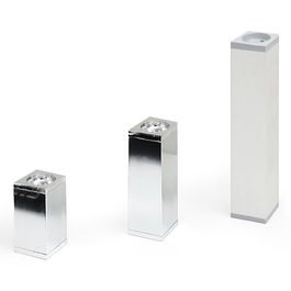 HERRAJES ALK Pata Aluminio Iberia 40X40 H200 Plata Mate (Set de 4)