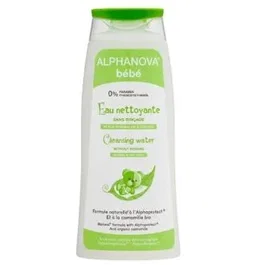 ALPHANOVA Agua Limpiadora para Bebé 200 ml Bio - Limpieza Diaria Suave para Piel Sensible de Recién Nacidos, Hipoalergénica, con Manzanilla y Extracto de Lirio, Sin Parabenos