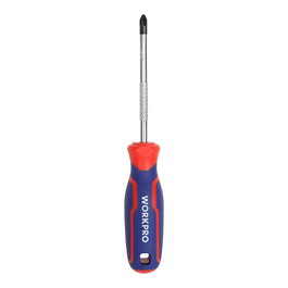 Workpro Destornillador Phillips PH1 x 100 mm Cromo-Vanadio Punta Magnética Mango Ergonómico