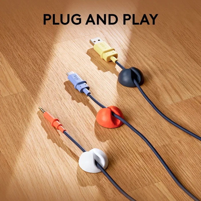 Logitech Zone Learn Auriculares Diadema Alámbricos con Microfono para Educación, USB-C y 3.5mm, Ajuste Microajustable para Estudiantes, Diseño Durable (Azul/Naranja)