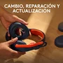 Logitech Zone Learn Auriculares Diadema Alámbricos con Microfono para Educación, USB-C y 3.5mm, Ajuste Microajustable para Estudiantes, Diseño Durable (Azul/Naranja)