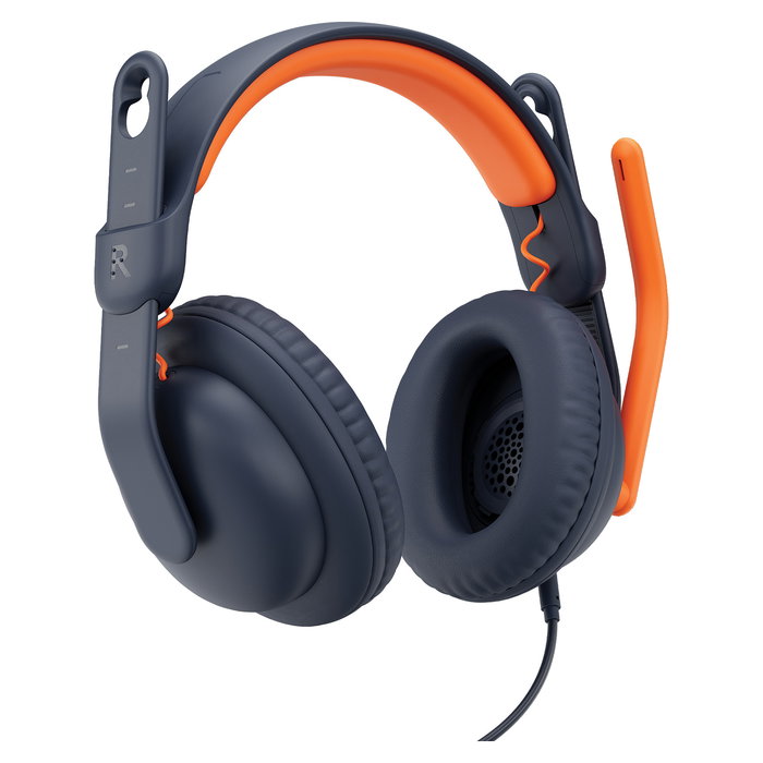 Logitech Auriculares Zone Learn Classic Blue con Micrófono para Estudiantes, Cableados, Supraaurales, Cancelación de Ruido Activa, Azul