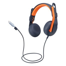 Logitech Auriculares Zone Learn Classic Blue con Micrófono para Estudiantes, Cableados, Supraaurales, Cancelación de Ruido Activa, Azul