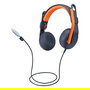 Logitech Auriculares Zone Learn Classic Blue con Micrófono para Estudiantes, Cableados, Supraaurales, Cancelación de Ruido Activa, Azul