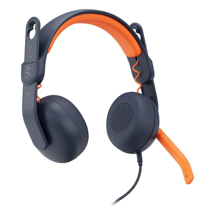 Logitech Auriculares Zone Learn Classic Blue con Micrófono para Estudiantes, Cableados, Supraaurales, Cancelación de Ruido Activa, Azul