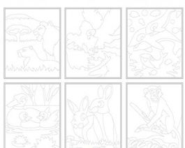 Cuadro Arena Niefenver Mod.Animales Pack De 6