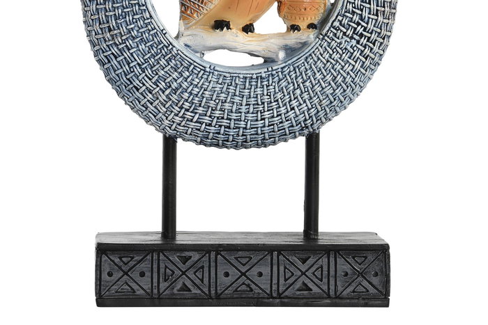 DKD Home Decor Figuras de Búhos en Resina y Metal (Pack de 2)