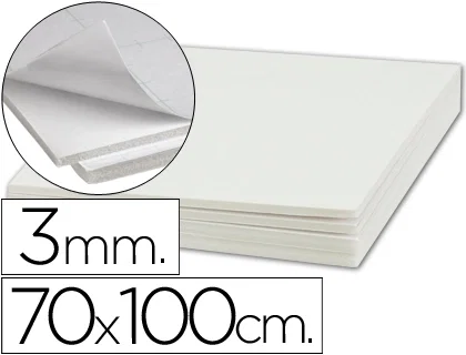 Liderpapel Cartón pluma blanco adhesivo 1 cara 70x100 cm 3 mm Liderpapel Cartón pluma blanco adhesivo 1 cara 70x100 cm 3 mm