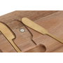 DKD Home Decor Set de 3 Tablas de Cortar de Acacia e Inox para Queso