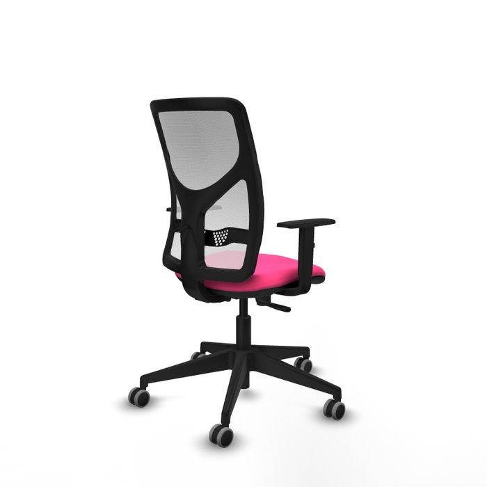 PIQUERAS Y CRESPO Silla de oficina Motilla Rosa y Blanco
