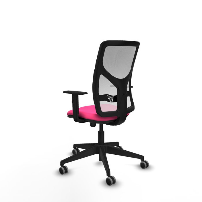 PIQUERAS Y CRESPO Silla de oficina Motilla Rosa y Blanco