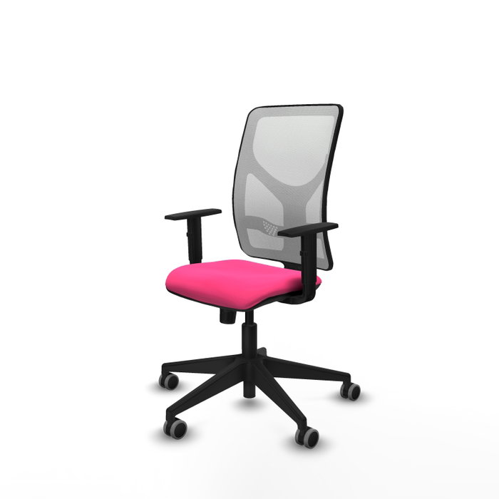 PIQUERAS Y CRESPO Silla de oficina Motilla Rosa y Blanco
