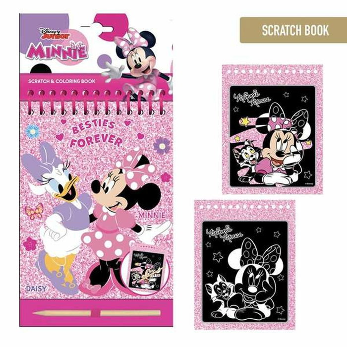Cerdá Set de Papelería Scratch Book Minnie Disney Rosa